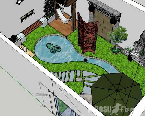 庭院小鱼池景观案例及设计说明