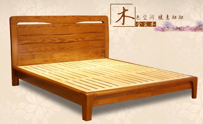 【光明家具 现代中式橡木床 全实木床头床板1