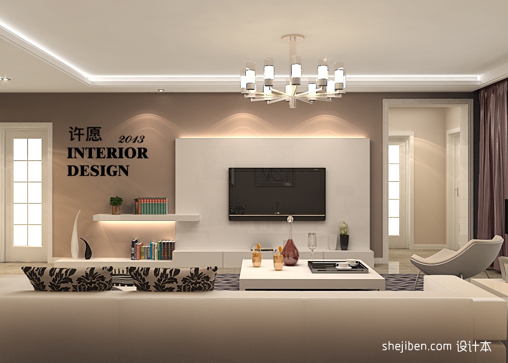 最新现代风格客厅电视背景墙装修效果图装修效果图_第7张 - 家居图库 - 九正家居网