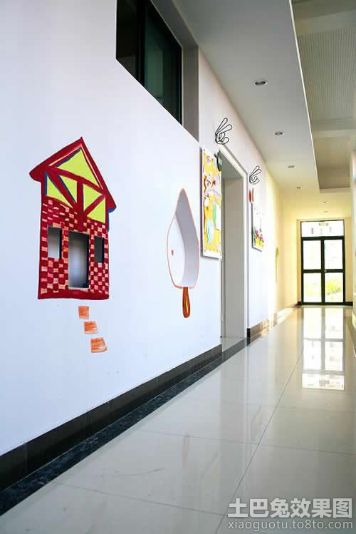 幼儿园走廊墙面设计效果图装修效果图