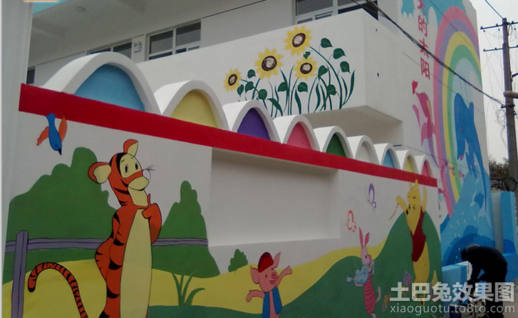 幼儿园手绘外墙设计图片装修效果图_第1张