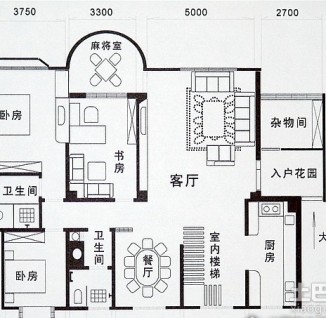 前后采光房屋平面设计图