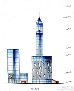 手绘建筑立面图