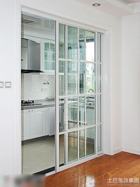 厨房隔音钢化玻璃隔断门设计图