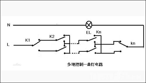 單開雙控開關接線